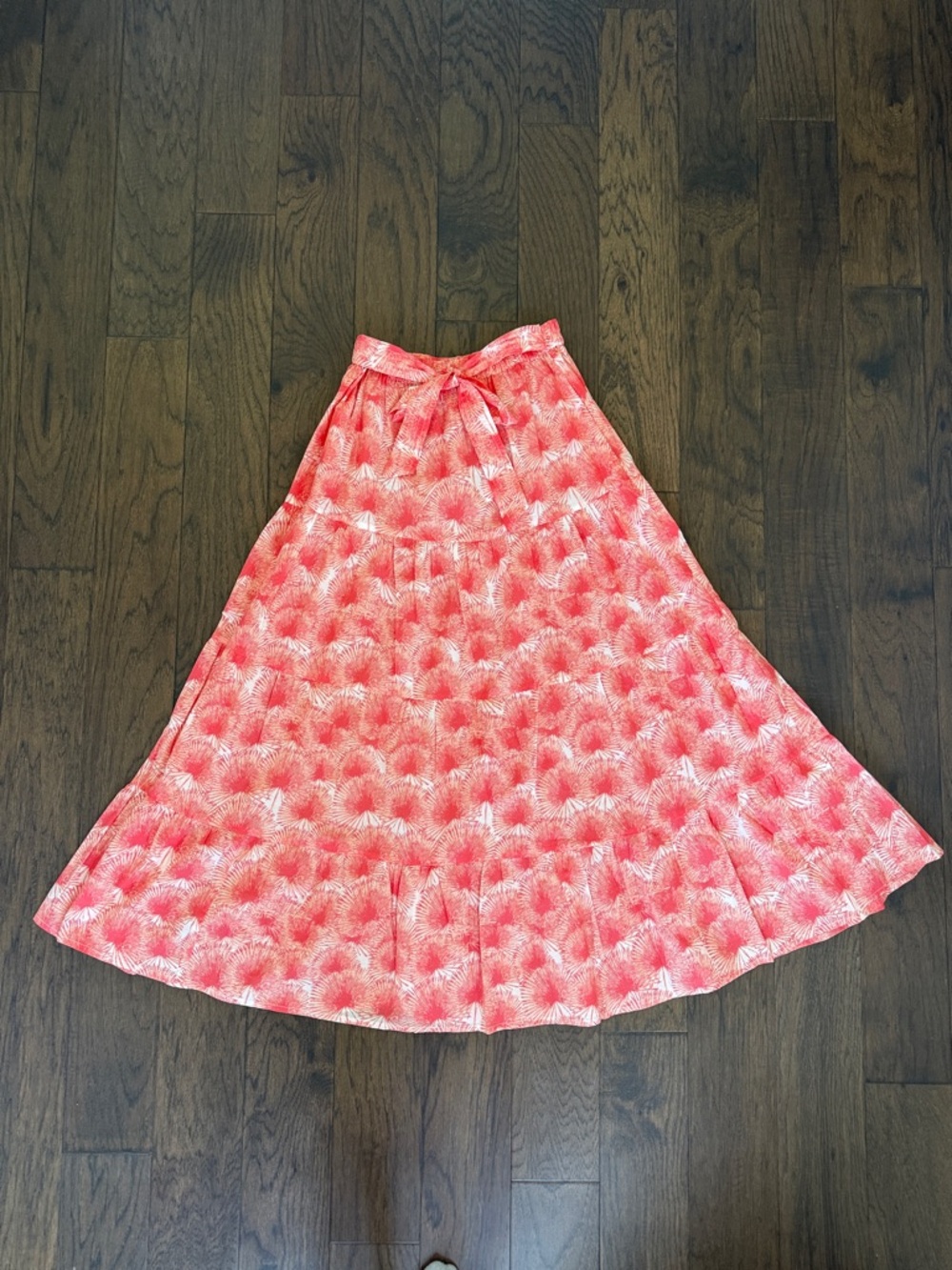 Beyond by Vera Women’s Coral Printed A-Line Maxi Skirt - S but fits like M (NWT)